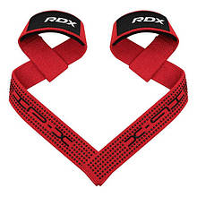 Лямки для тяги RDX S4 Gym Cotton Gel Straps Red Plus