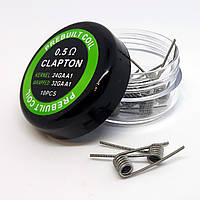 Комплект спиралей PREBUILT Clapton Coil 0.5 10 шт Ом (bs064-hbr)