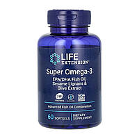 Super Omega-3 EPA/DHA Fish Oil Sesame Lignans & Olive Extract - 60 softgels