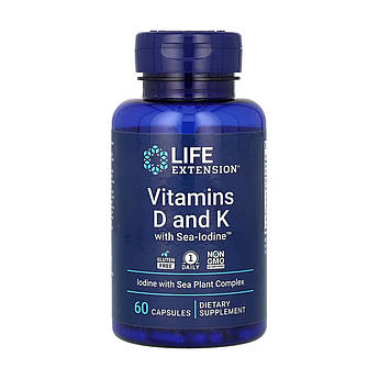 Vitamins D and K with Sea-Iodine™ - 60 caps