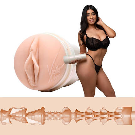 Мастурбатор вагіна з кібершкіри у колбі Fleshlight Girls Violet Myers Waifu, бежевий, фото 1