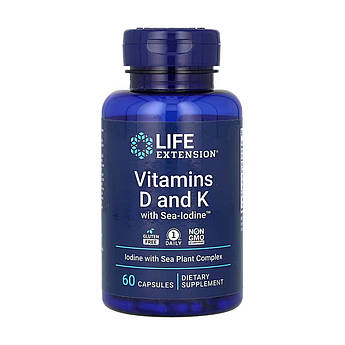 Vitamins D and K with Sea-Iodine™ - 60 caps