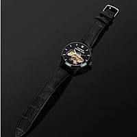 Мужские часы наручные механические патриотические с кожаным ремешком Часы наручные с автоподзаводом Часы + 1 год гарантии + запасной каучуковый ремешок
