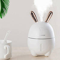 Увлажнитель воздуха Humidifier Rabbit мини ночник 2в1 с LED подсветкой зайка зайчик ушками e