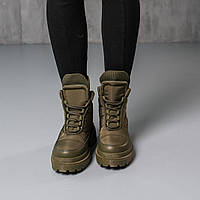 Ботинки женские Fashion Troktsky 3798 36 размер 23,5 см Оливковый b