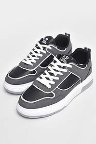 Кросівки чоловічі чорно-білого кольору на шнурівці 177381P