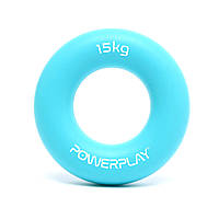 Эспандер кистевой силиконовый PowerPlay PP-4324 Hand Grip Ring Light 15 кг Голубой