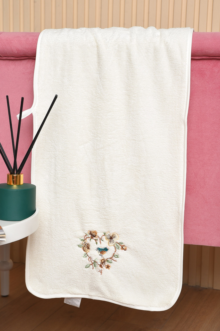 Рушник кухонний мікрофібра молочного кольору 177709P, фото 1