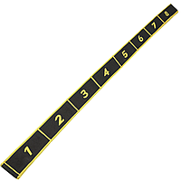 Резинка для фитнеса с петлями Queenfit 86,5 х 4см черно-желтая e