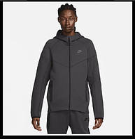 Толстовка Nike Sportswear Tech Fleece Windrunner чоловіча темно-сіра S, M, L 3113