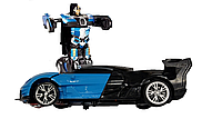 Машинка робот трансформер на радиоуправлении Bugatti 1:18 Синий