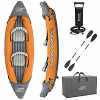 Каяк надувний двомісний (байдарка) BestWay 65077 Lite-Rapid X2 Kayak (44*88*321 см., навантаження до 160 кг.,