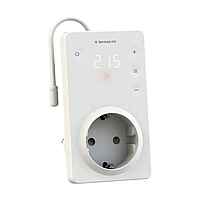 Терморегулятор розетковий Terneo srz red, 16А, терморегулятори побутові, 106х76х60 мм