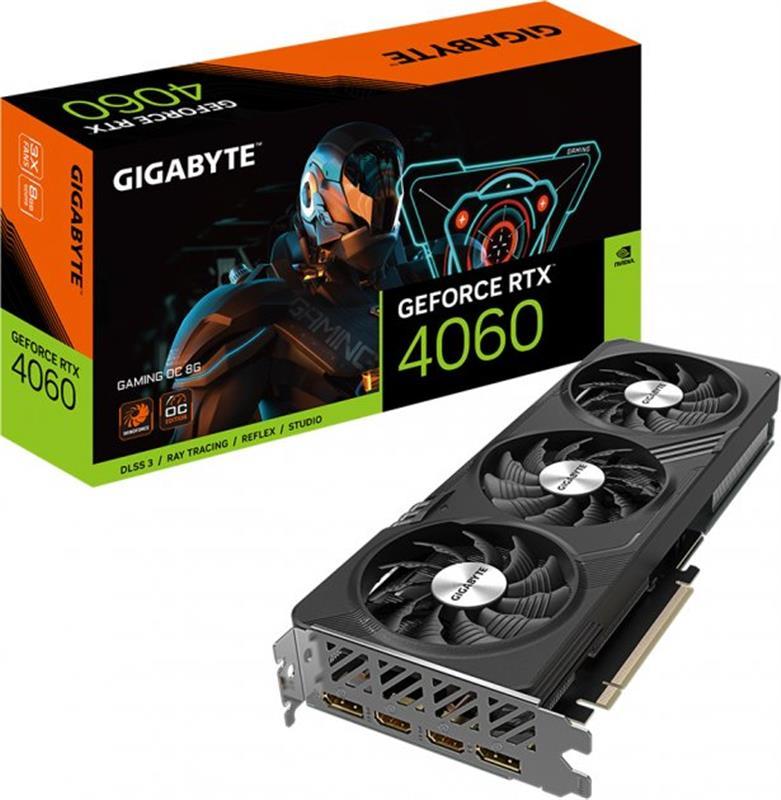 Відеокарта GIGABYTE GeForce RTX 4060 8 GB GDDR6 GAMING OC (GV-N4060GAMING_OC-8GD)