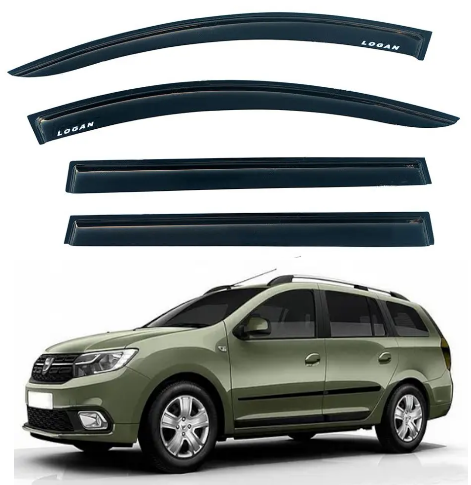 Вітровики Renault Logan MCV II універсал 2013 — (скотч) AV-Tuning