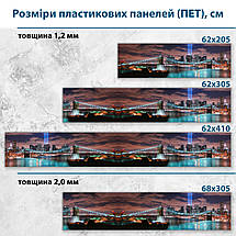 Фото панель універсальна ПЕТ, Самофіксована, 62 х 305 см (товщіна 1.2 мм), міст із вогнями бруклінський, фото 3
