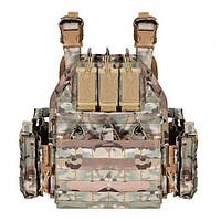 Жилет с подсумками Tactical Plate Carrier Multicam YAKEDA