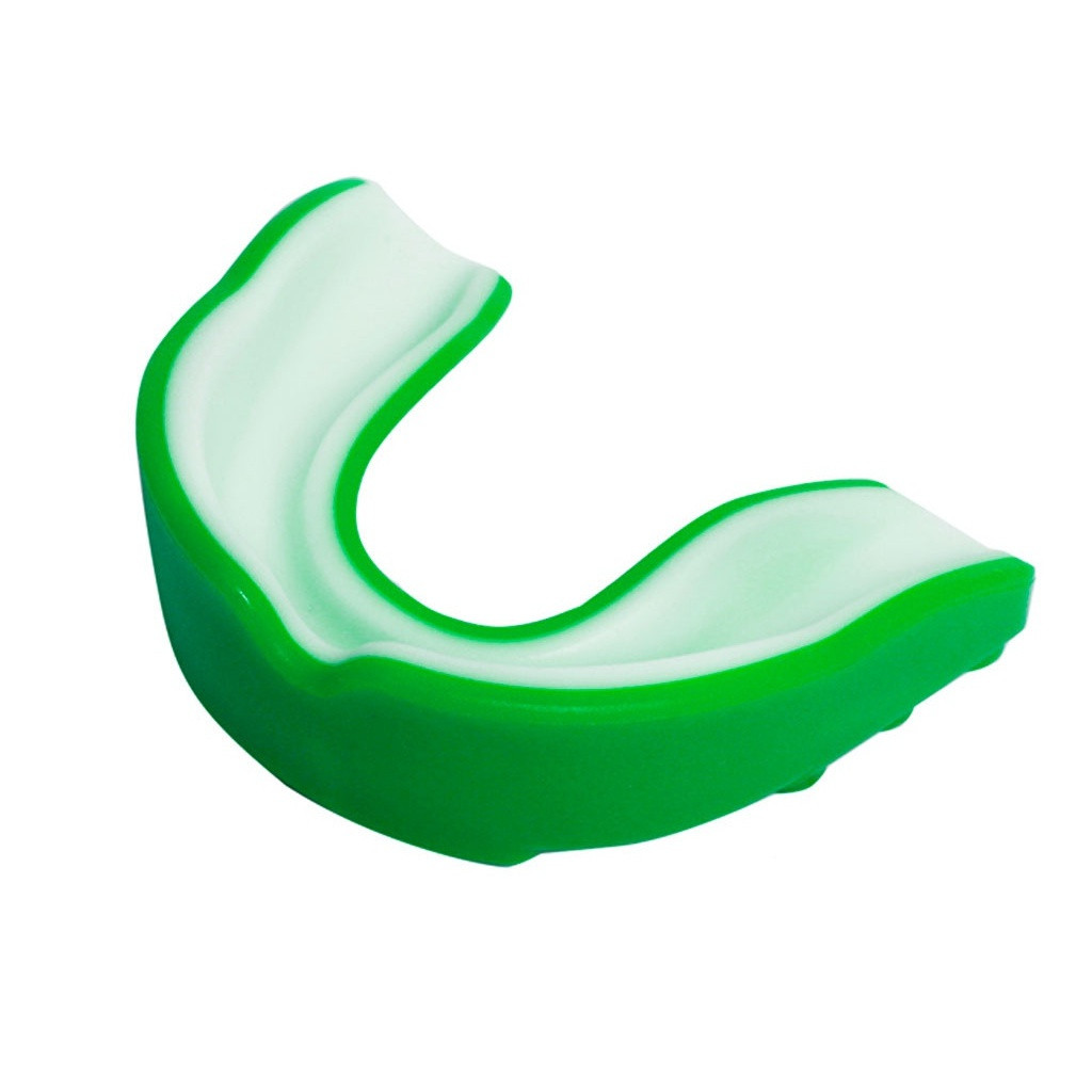 Капа боксерська дитяча POWER зелено-біла MG-011-ЗБ, фото 1