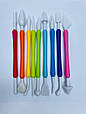 Набір інструментів для мастики кольорові 9 шт., фото 2
