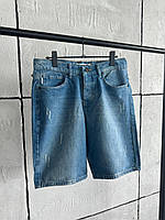 Шорти Чоловічі джинсові сині з кишенями на літо Seli
