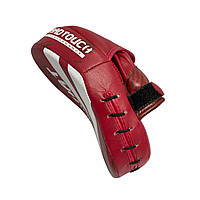 Лапа боксерська гнута червона HARD TOUCH