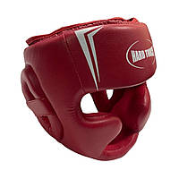 Шлем боксёрский МОЛНИЯ закрытый HARD TOUCH PU размер S красный