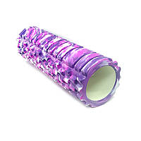 Масажний валик КЛАСИЧНИЙ SNS 45 см хвилясто-фіолетовий EVAJD2-45-KM-purple