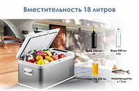 Холодильник для автомобиля компрессорный Alpicool MK18 на 18 л (Автохолодильники 12в 24в 220в)