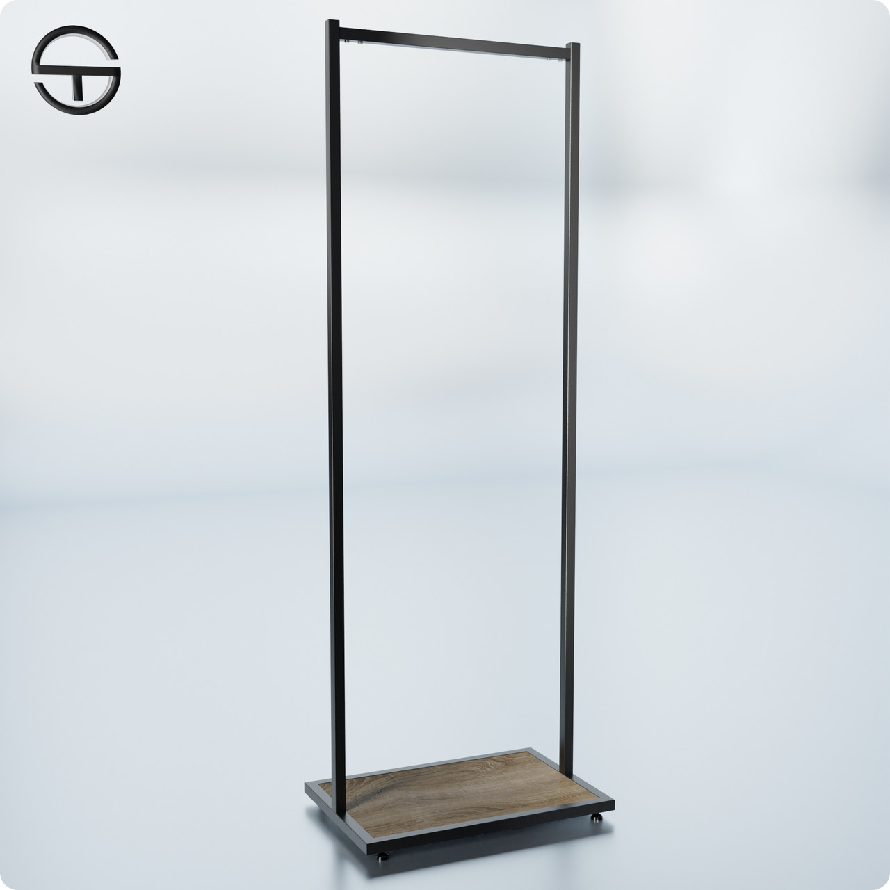Стійка "RANT PLAIN" 1700х600х400мм. Рейл для одягу до магазину чи будинку, торгове обладнання – вішало лофт, фото 1