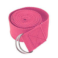 Ремень для йоги розовый YJ-38183-Р