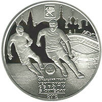Монета Финальный турнир чемпионата Европы по футболу 2012. Город Харьков 5 гривен 2011 года