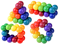 Детская развивающая игрушка конструктор шарики молекулы, головоломка "радужные шарики" 20 штук разноцветные