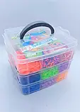 Великий 3х ярусний набір резинок для плетіння браслетів Fashion loom bands 4000шт, фото 2