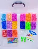 Великий 3х ярусний набір резинок для плетіння браслетів Fashion loom bands 4000шт, фото 3