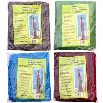Антимоскітна дверна сітка на магнітах з декоративним малюнком, 1х2,1 м, захист від комах, пилу і тополиного пуху
