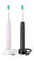 Щітка зубна електр. Philips, Sonicare 3100 series, набір , 31т. колив/хв, насадок-1, 2 шт в наборі, рожевий,