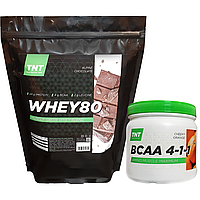 Протеин для роста мышц 2 кг + Аминокислоты BCAA 4:1:1 TNT Nutrition