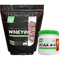 Протеин сывороточный 2 кг + Аминокислоты BCAA 4:1:1 TNT Nutrition