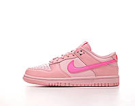 Nike жіночі весняні/осінні рожеві кросівки на шнурках. Демісезонні рожеві шкіряні кроси