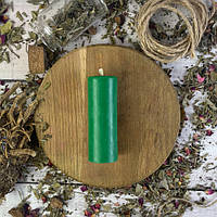 Восковая зеленая свеча - Цилиндр (10 см) baphomet