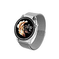 Женские смарт часы с металлическим браслетом сенсорные часы умные часы с nfc Серый