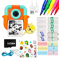 Новий фотоапарат для моментального друку FoxFoto маленька відеокамера для дитини з іграми та карткою пам'яті