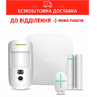 Комплект охоронної сигналізації Ajax StarterKit Cam Plus white