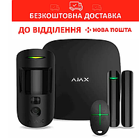 Комплект охранной сигнализации Ajax StarterKit Cam Plus black