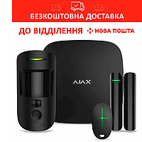 Комплект охоронної сигналізації Ajax StarterKit Cam Plus black