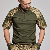 Штурмова сорочка убакс із коротким рукавом для чоловіків bacs піксель для військових тактична BaGr