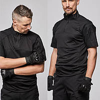 Штурмовая рубашка черный с коротким рукавом для мужчин ubacs хаки для военных тактическая BaGr