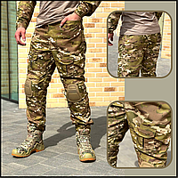 Качественные тактические брюки штурмовые из рипстоп ткани камуфляж мультикам BaGr