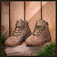 Мужские кожаные боты Военные ботинки цвета койот для ЗСУ Летние Натуральная кожа 41 BaGr