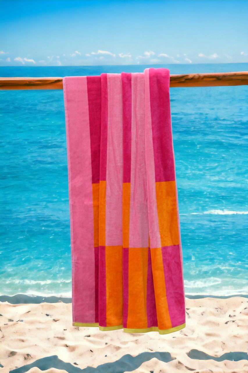 Пляжний рушник SP-2 Kayra 100х175 см. рожевий, фото 1